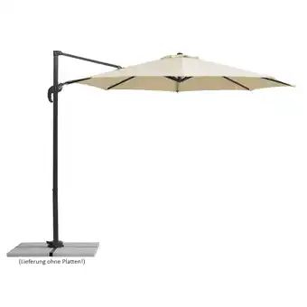 toom Baumarkt Schneider Ampelschirm 'Rhodos Junior' naturfarben Ø 300 cm Angebot