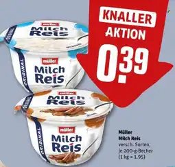 REWE müller Milch Reis Angebot