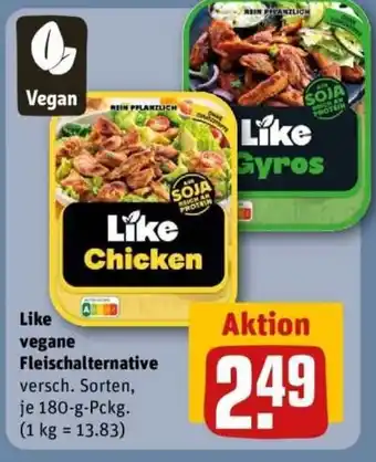 REWE Like vegane Fleischalternative Angebot