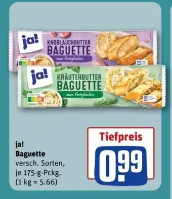 REWE ja! Baguette Angebot