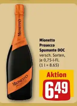 REWE Mionetto Prosecco Spumante DOC Angebot