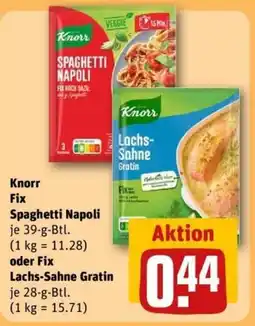 REWE Knorr Fix Spaghetti Napoli Angebot