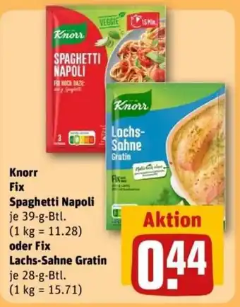 REWE Knorr Fix Spaghetti Napoli Angebot
