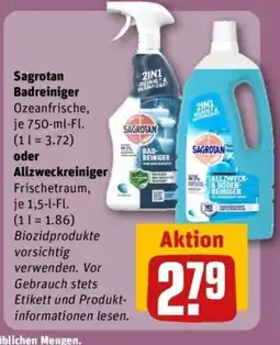 REWE Sagrotan Badreiniger oder Allzweckreiniger Angebot