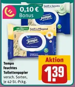 REWE Tempo feuchtes Toilettenpapier Angebot