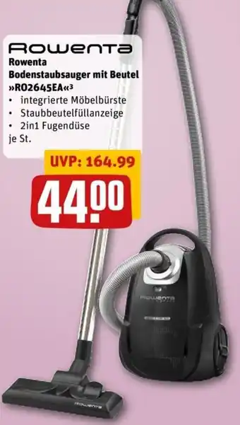 REWE Rowenta Bodenstaubsauger mit Beutel >>R02645EA<<³ Angebot