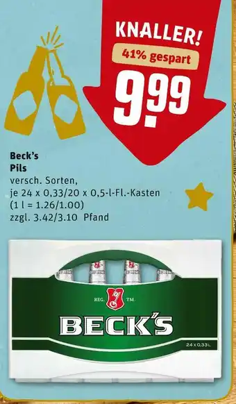 REWE Beck’s pils Angebot