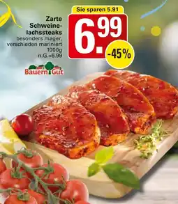 WEZ Bauern Gut Zarte Schweinelachssteaks Angebot