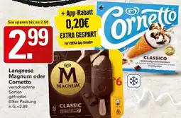 WEZ Langnese Magnum oder Cornetto Angebot