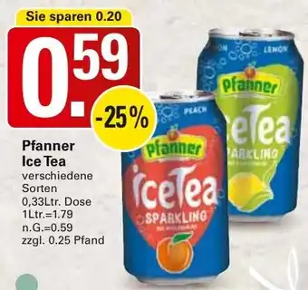 WEZ Pfanner Ice Tea Angebot