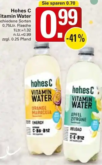 WEZ Hohes C Vitamin Water Angebot