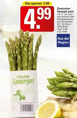 WEZ Deutscher Spargel grün Angebot