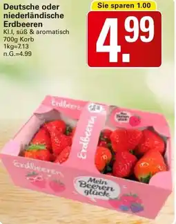 WEZ Deutsche oder niederländische Erdbeeren Angebot