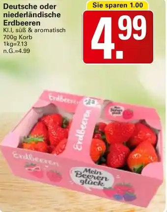 WEZ Deutsche oder niederländische Erdbeeren Angebot
