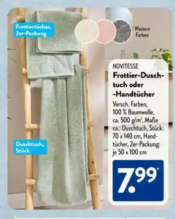 Aldi Süd NOVITESSE Frottier-Duschtuch oder -Handtücher Angebot