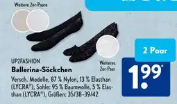Aldi Süd UP2FASHION Ballerina-Söckchen Angebot