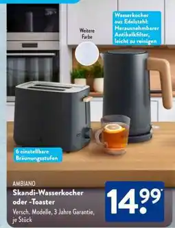 Aldi Süd AMBIAO Skandi-Wasserkocher oder -Toaster Angebot