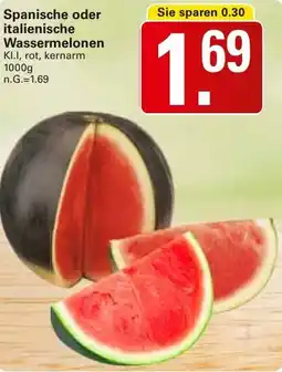 WEZ Spanische oder italienische Wassermelonen Angebot