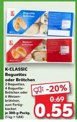 Kaufland K-CLASSIC Baguettes oder Brötchen Angebot