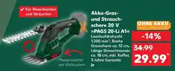 Kaufland Akku-Gras- und Strauchschere 20 V PAGS 20-Li A1 Angebot