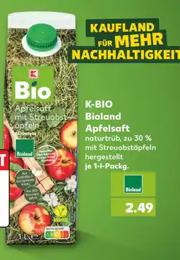 Kaufland K-BIO Bioland Apfelsaft Angebot