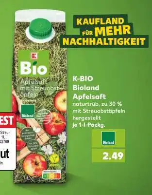 Kaufland K-BIO Bioland Apfelsaft Angebot