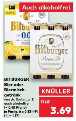 Kaufland BITBURGER Bier oder Biermischgetränk Angebot