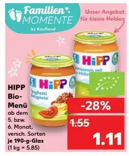 Kaufland HIPP Bio-Menü Angebot