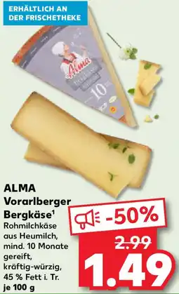 Kaufland ALMA Vorarlberger Bergkäse Angebot