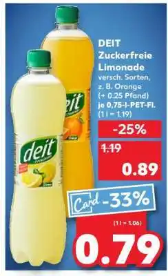 Kaufland deit zuckerfreie Limonade Angebot