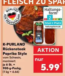 Kaufland K-PURLAND Rückensteak Paprika Style Angebot