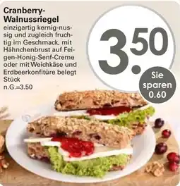 WEZ Cranberry Walnussriegel Angebot