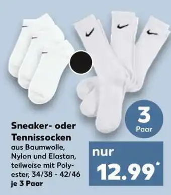 Kaufland Sneaker- oder Tennissocken Angebot