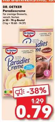 Kaufland DR. OETKER Paradiescreme Angebot
