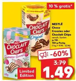 Kaufland Nestlé Choco Crossies oder Choclait Chips Angebot