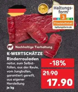 Kaufland K-WERTSCHÄTZE Rinderrouladen Angebot