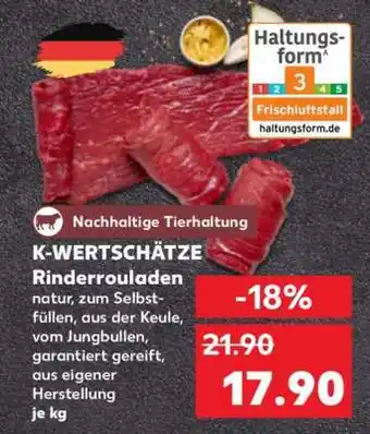 Kaufland K-WERTSCHÄTZE Rinderrouladen Angebot