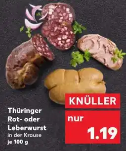 Kaufland Thüringer Rot- oder Leberwurst Angebot