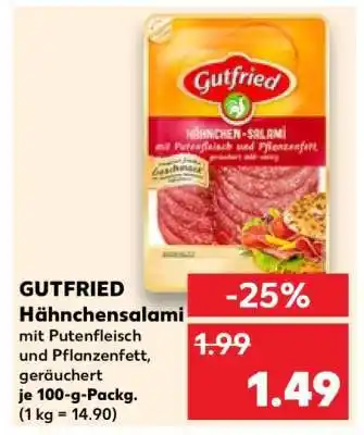 Kaufland GUTFRIED Hähnchensalami Angebot