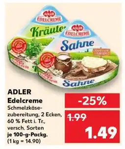 Kaufland Adler Edelcreme Angebot