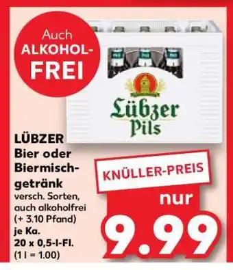 Kaufland LÜBZER Bier oder Biermischgetränk Angebot