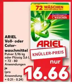 Kaufland ARIEL Voll- oder Colorwaschmittel Angebot