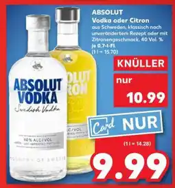 Kaufland ABSOLUT Vodka oder Citron Angebot