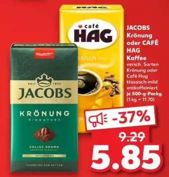 Kaufland JACOBS Krönung oder CAFÉ HAG Kaffee Angebot