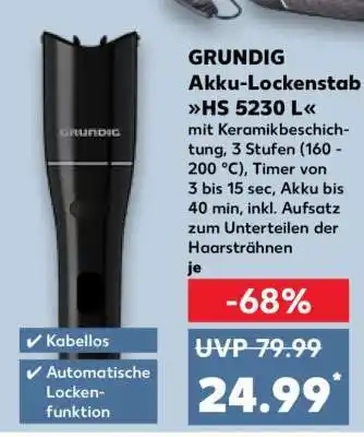 Kaufland GRUNDIG Akku-Lockenstab HS 5230 L Angebot
