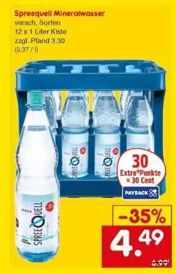 Netto Marken-Discount Spreequell Mineralwasser Angebot