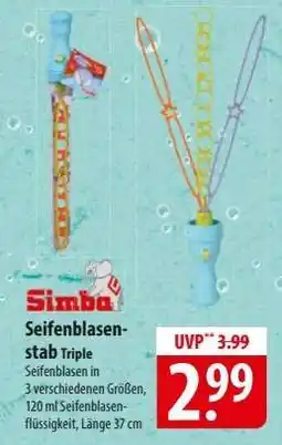 Famila Nord Ost Simba Seifenblasenstab Triple Angebot