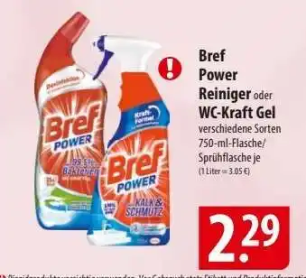 Famila Nord Ost BREF POWER Reiniger oder WC-Kraft-Gel Angebot