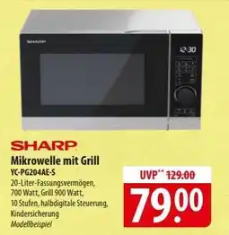 Famila Nord Ost SHARP Mikrowelle mit Grill YC-PG204AE-S Angebot