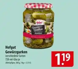 Famila Nord Ost Hofgut Gewürzgurken Angebot